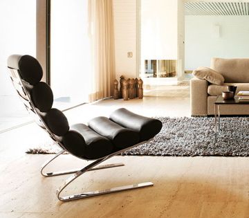 кресло  sinus armchair ( кожа) (by Steel Arts)