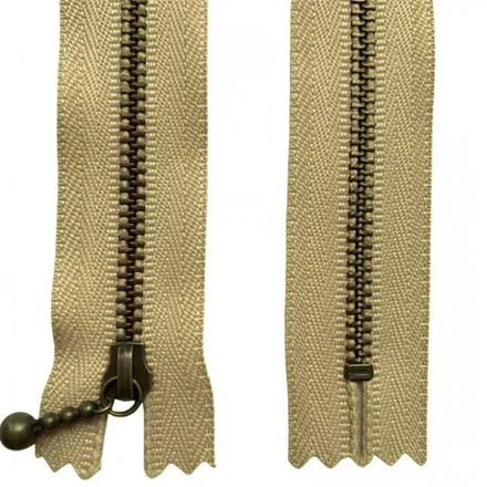 Молния металлическая, однозамковая неразъемная, т.л. Тип 3 25 см, арт 573