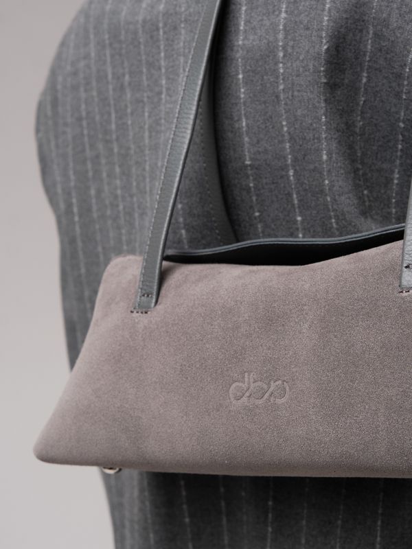 Женская замшевая сумка DBR 31127 серый замок