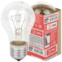 Лампа накаливания ЭРА Б 230-95-E27-Г 95Вт 230В груша прозрачная в гофре E27