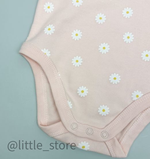 Комплект боди с коротким рукавом, Веточки/ромашки