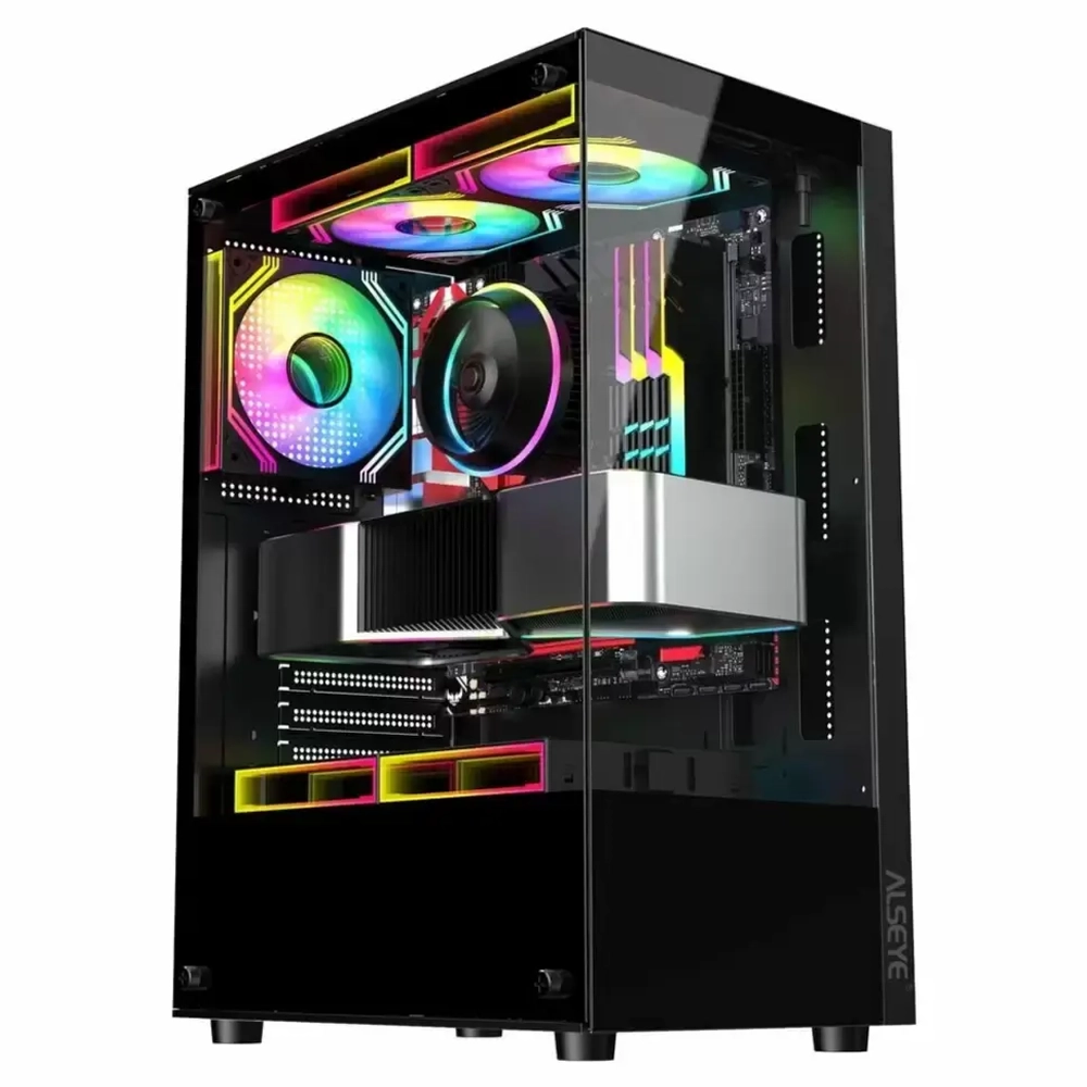 Компьютерный корпус ALSEYE Spider-B (5 fans ARGB) TG Black