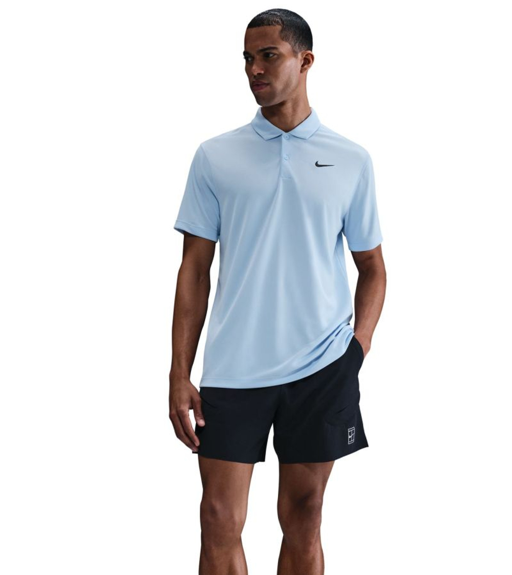 Теннисное поло Nike Court Dri-Fit Solid - celestine blue/black