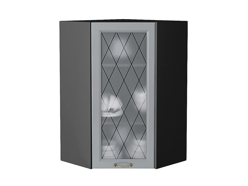 Шкаф верхний угловой остекленный Ницца