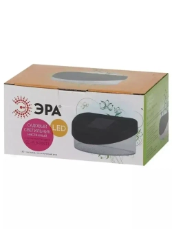 Светильник на солнечной батарее уличный настенный ЭРА SL-PL8-MNT1 светодиодный 13х6 см 2 LED