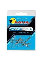 Карабин с вертлюгом для рыбалки SY-3807 №0 (2 упк. по 8 шт.)