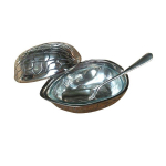 Чаша с крышкой и ложкой Орех