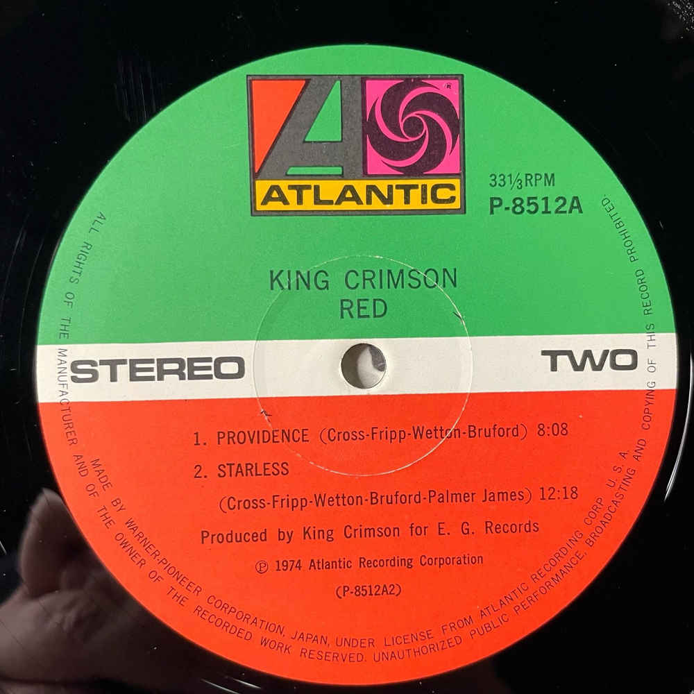 Винтажная виниловая пластинка LP King Crimson Red (Japan 1974) (No Obi) One More Red Nightmare