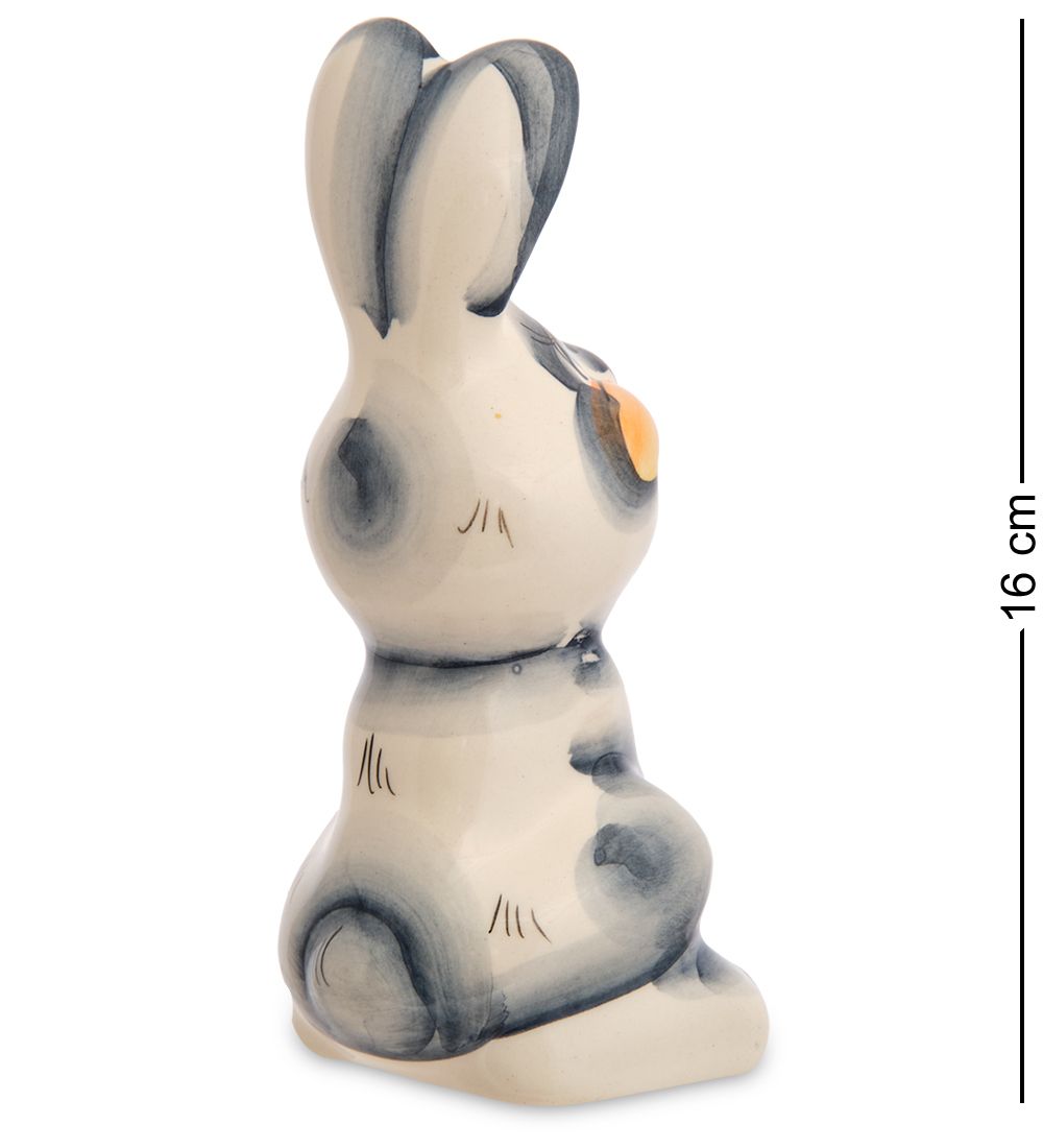 ГЛ- 850 Фигурка «Заяц» цв. бол. (Гжельский фарфор)