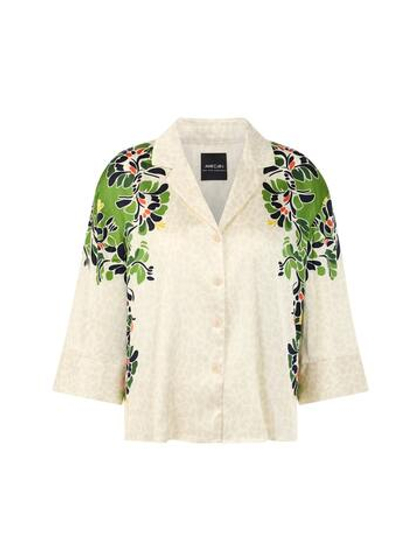 Marc Cain Блуза из вискозы в пижамном стиле