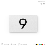 Табличка с номером 9 на дверь квартиры, для офиса, кабинета, аудитории, склада, белая 120х70 мм, Айдентика Технолоджи