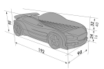 Объемная (3d) кровать-машина EVO "Мультибренд" (черная)