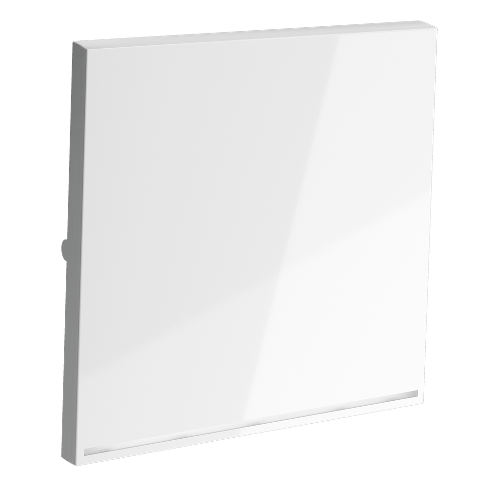 Клавиша для выключателя/переключателя одноклавишного с подсветкой, S70 (белый глянцевый)