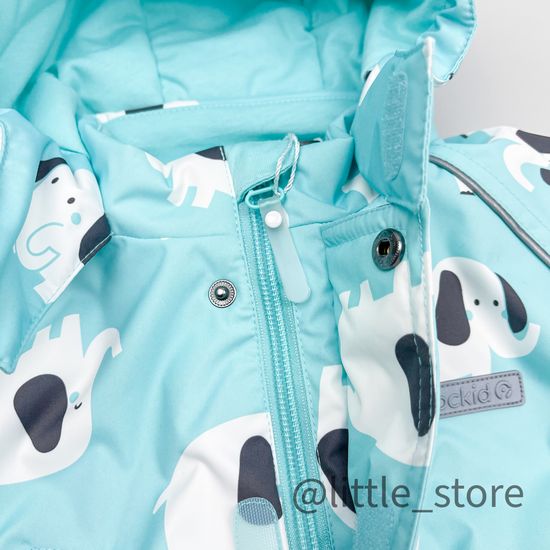 Комбинезон демисезонный "Слоники" Светлый ментол