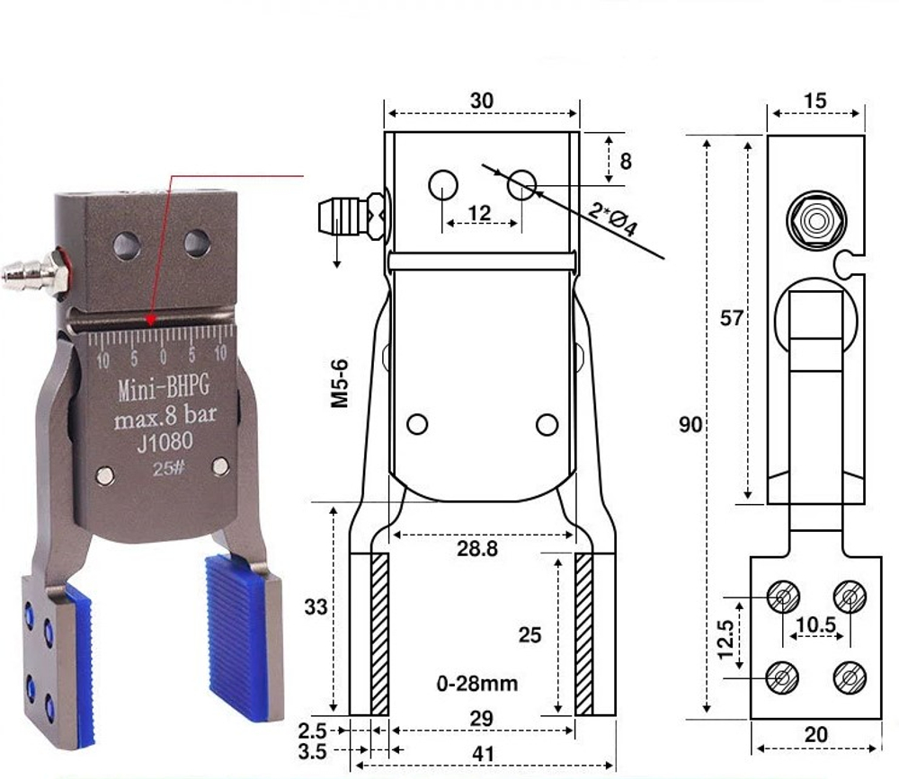 Mini-bhpg-25#[clamping range 0-28mm]