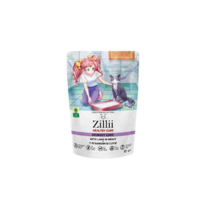 Влажный корм для кошек ZILLII Cat Urinary Care 0,085кг ягненок в соусе для кошек. 24 штуки