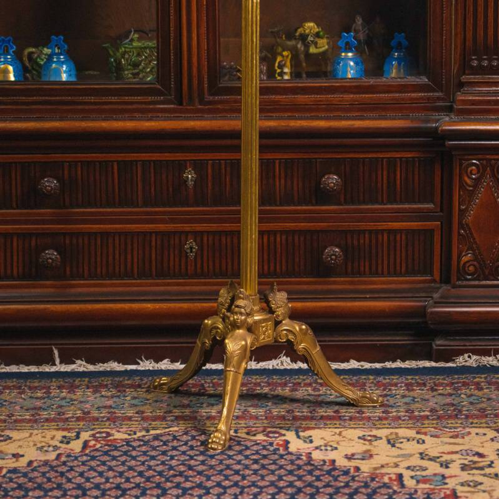 Винтажная напольная вешалка из бронзы