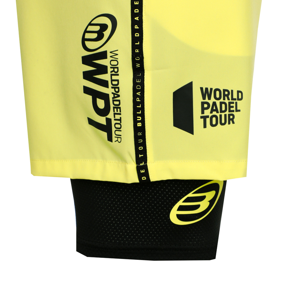 Мужские теннисные шорты Bullpadel Lirio Shorts Men - Yellow, Black