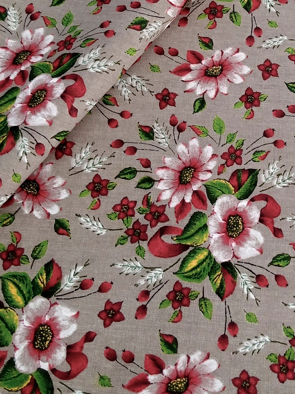 Ткань бязь плательная, рис. "Ромашки", ширина 150 см, арт. 214