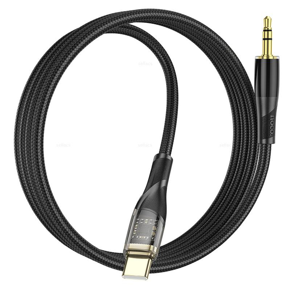 Аудио кабель AUX на Type-C Hoco UPA25 (black)