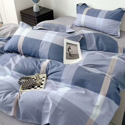 Комплект постельного белья "О. KLETKA F", сатин, 100% хлопок. Пододеяльник и наволочки на молнии!!!