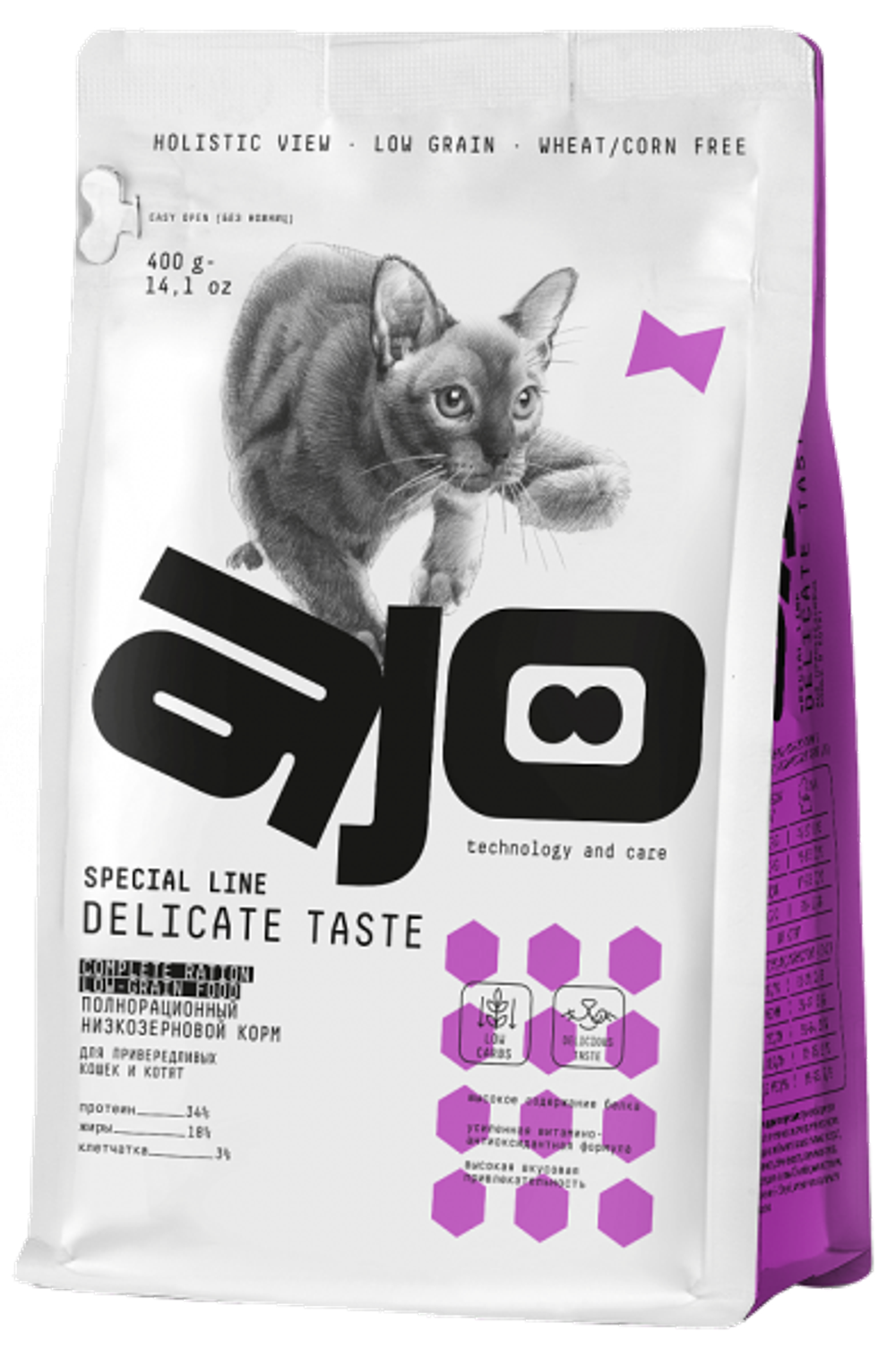 AJO Mohter & Kitten Индейка 400гр.