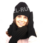 Комплект шапка-шарф Ангел на флисе