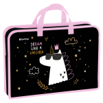 Папка с ручками 1 отделение, А4 Berlingo "Dream Like A Unicorn", 340*245*75мм, пластик, на молнии