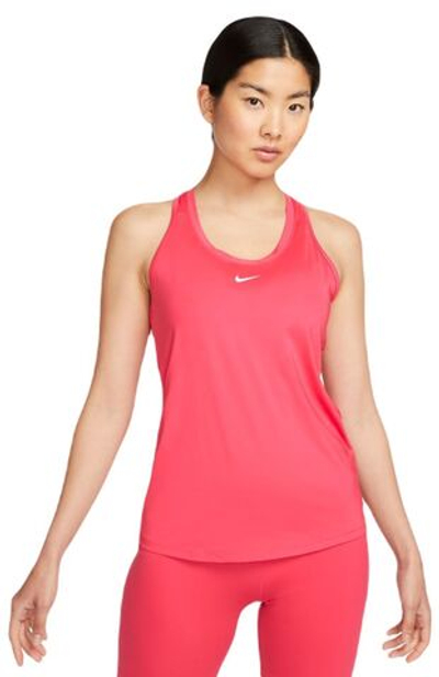 Женский топ теннисный Nike Dri-Fit One Slim Tank - light fusion red/white