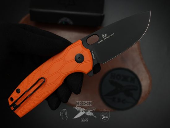 Складной нож FOX knives 604 OR CoreVox c клинком из стали Böhler N690, рукоять FRN