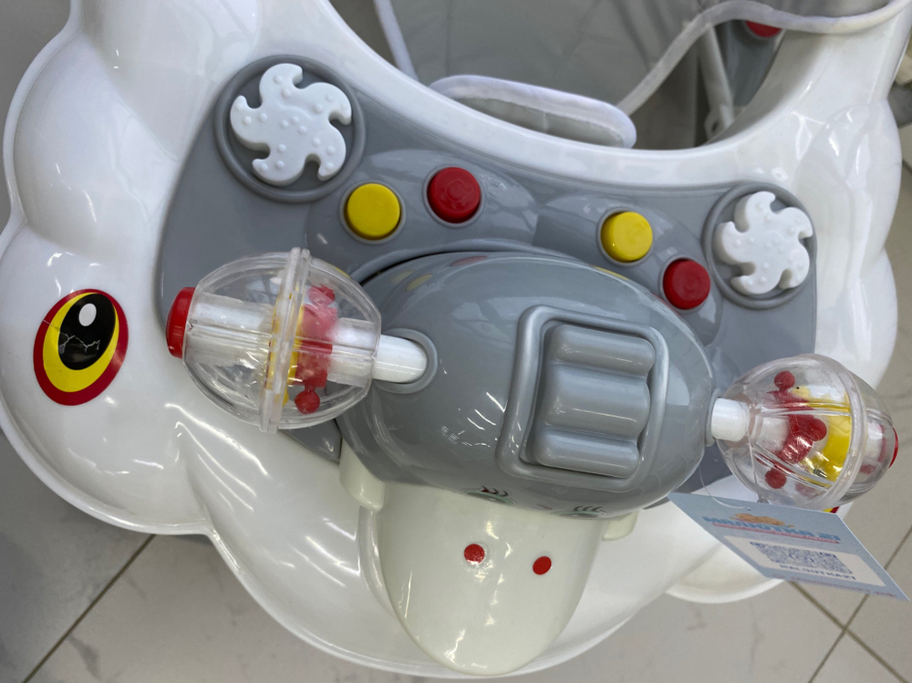 Ходунки SBL 5301 (Teddy Bear)  серый (силиконовые колеса)