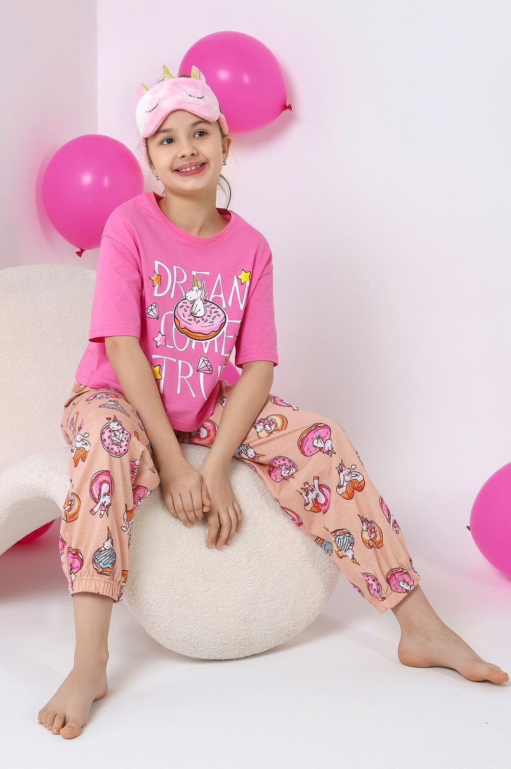 Пижама для девочки Единопончик-2 Виотекс РОЗОВО-ПЕРСИКОВЫЙ