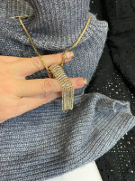 Кулон. Подвеска со стразами "Лучезарный узел" Цвет золото