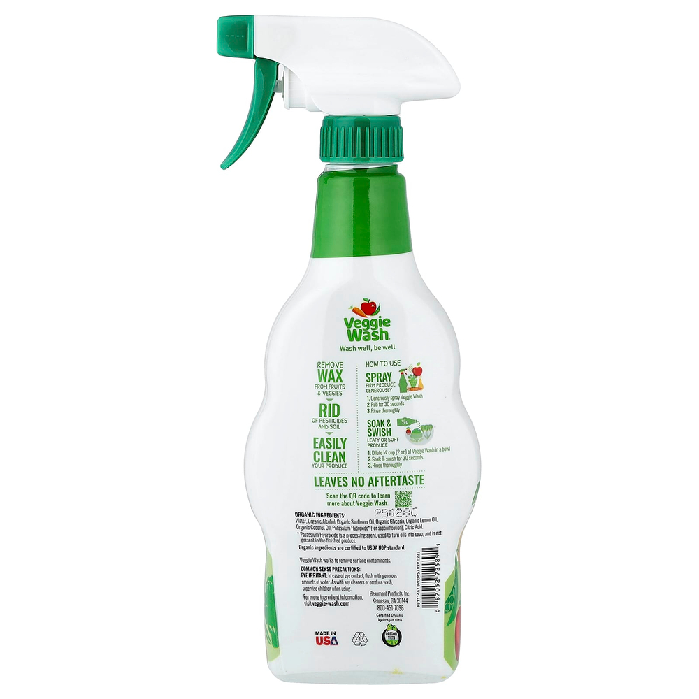 Citrus Magic, Veggie Wash®, органическое средство для мытья фруктов и овощей, 473 мл (16 жидк. унций)