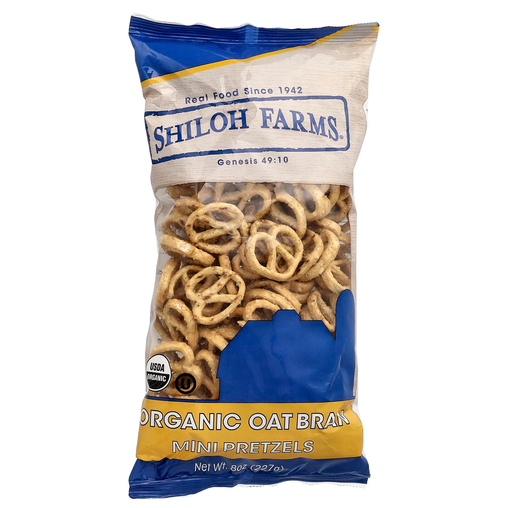 Shiloh Farms, мини-крендели, органические овсяные отруби, 227 г (8 унций)