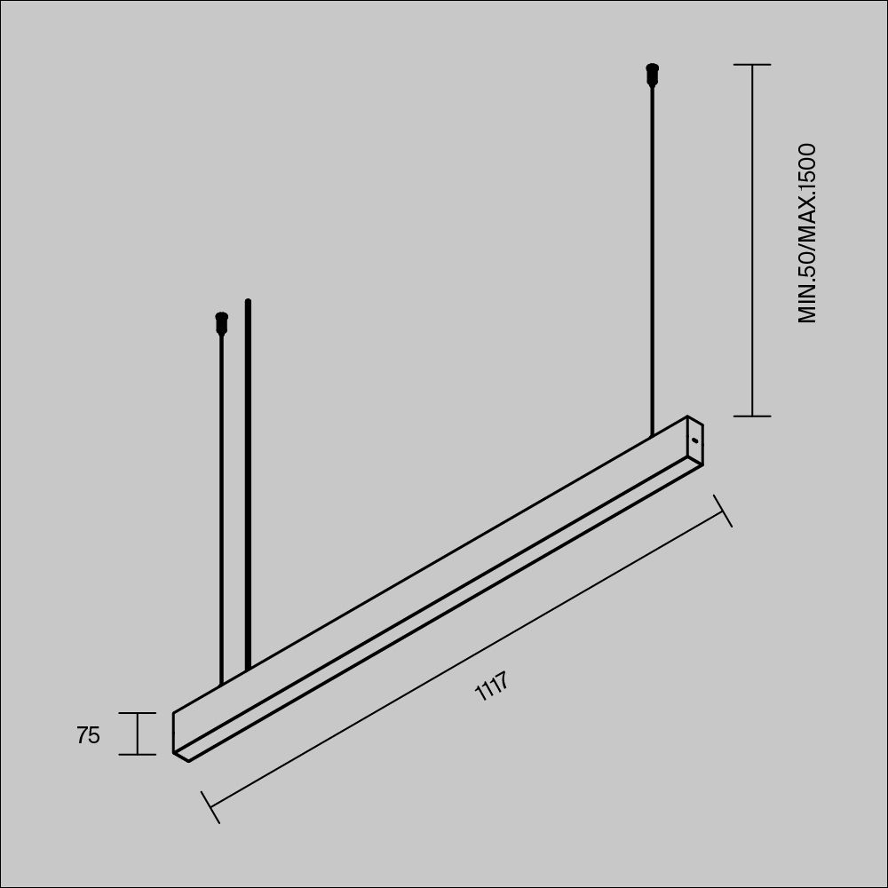 Светильник подвесной светодиодный Maytoni   P070PL-2.7-3-4K-B