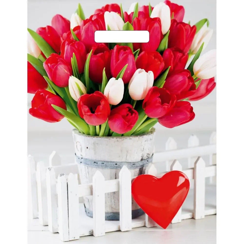 Пакет с вырубной ручкой 31см(Белиция) Глянцевый Артпласт (х50 (комплект 50 шт)