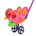 Каталка на палке Бабочка 51см, цвет желтый, пакет 336