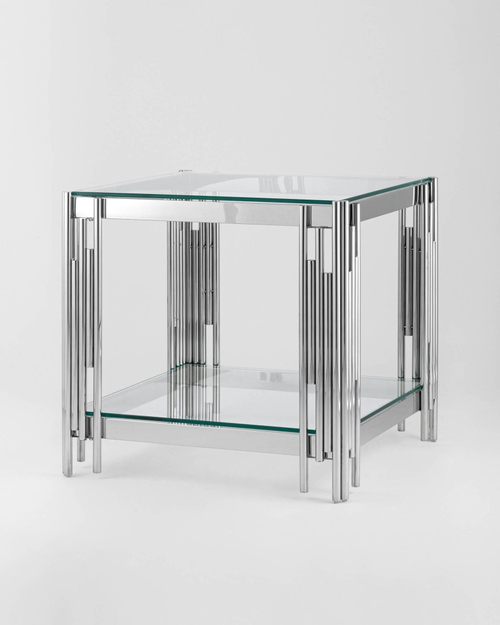 Журнальный столик 55*55 ГЭТСБИ серебро