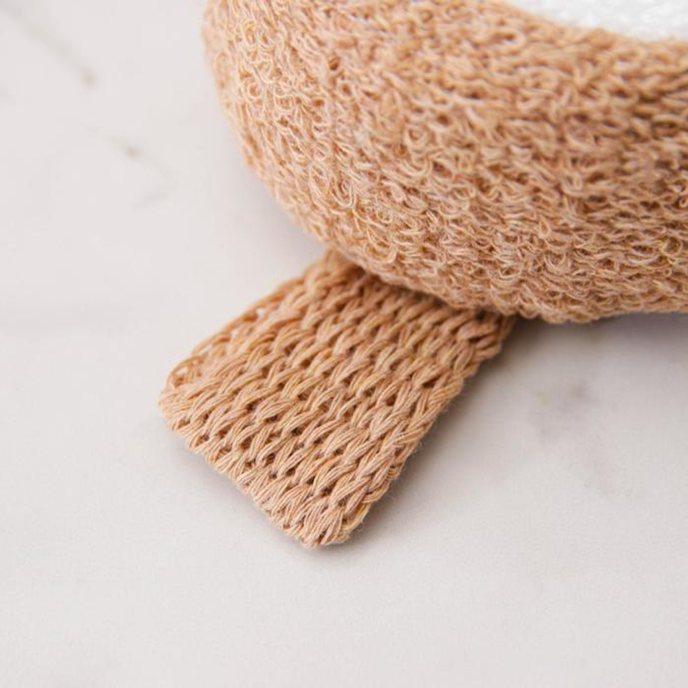 6832407 Мочалка «Мишутка», 11×14 см, цвет бежевый