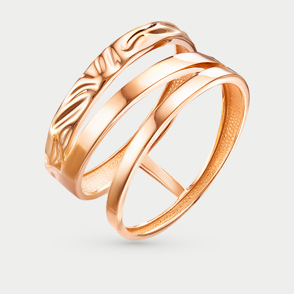 Кольцо женское из розового золота 585 пробы без вставок (арт. 2106141)