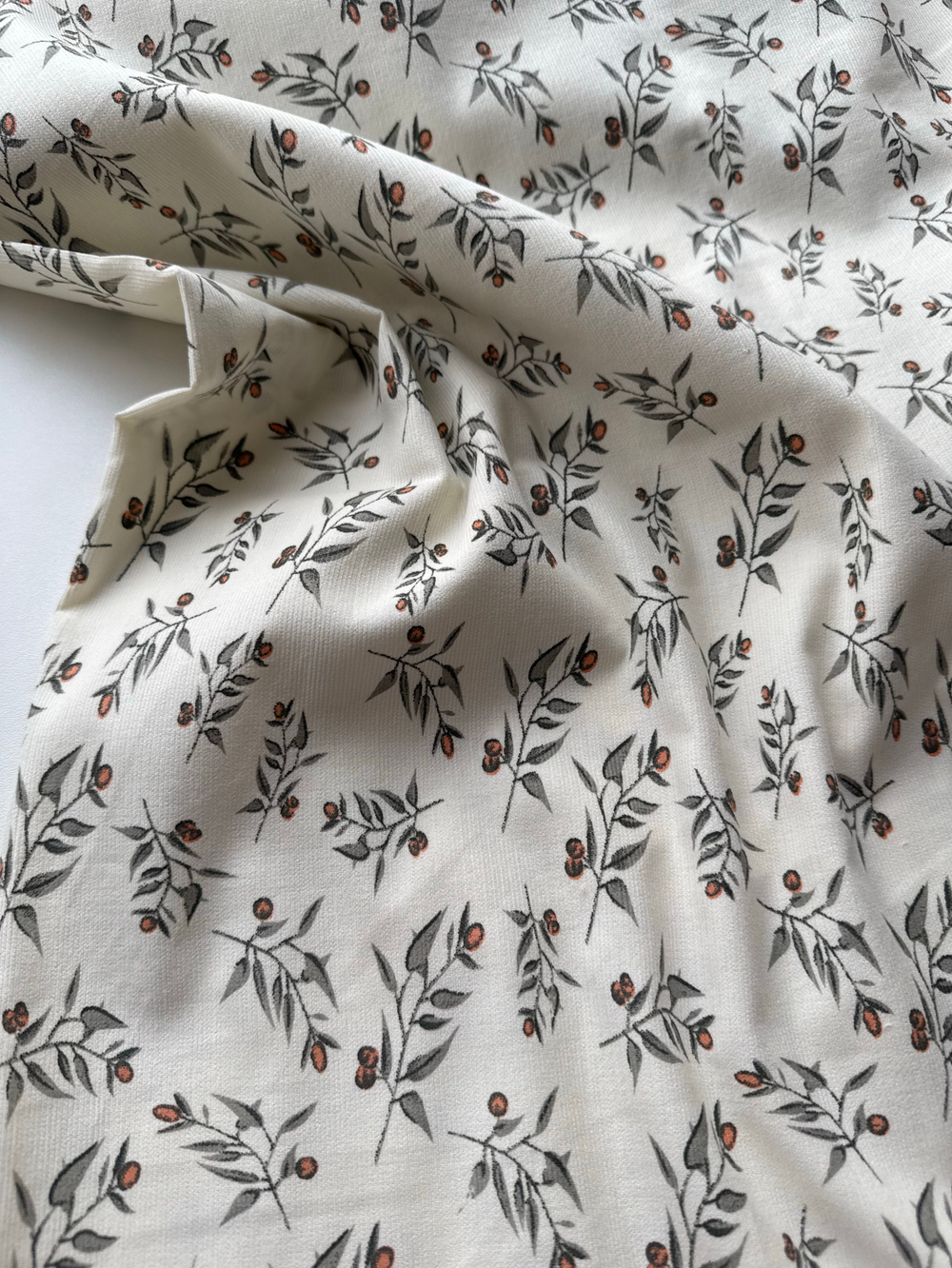 Микровельвет 100% хлопок Веточки оливки