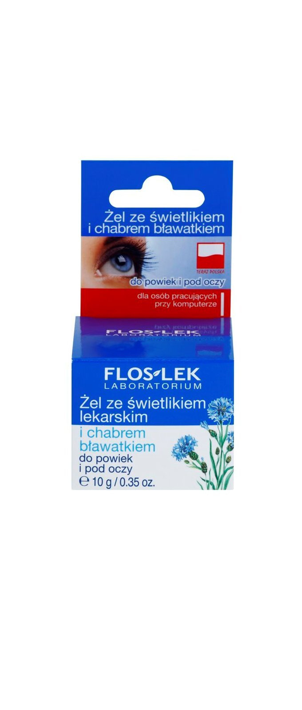 FlosLek Laboratorium Eye Care - гель для области вокруг глаз с очанкой и васильком /   10  g  / GTIN 5905043000060
