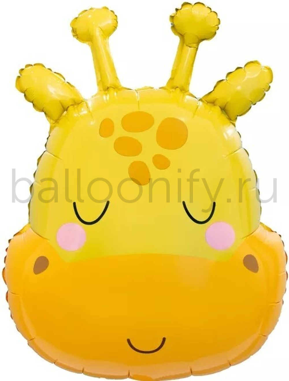 Шар (29''/74 см) Фигура, Голова, Милый Жираф, 1 шт.