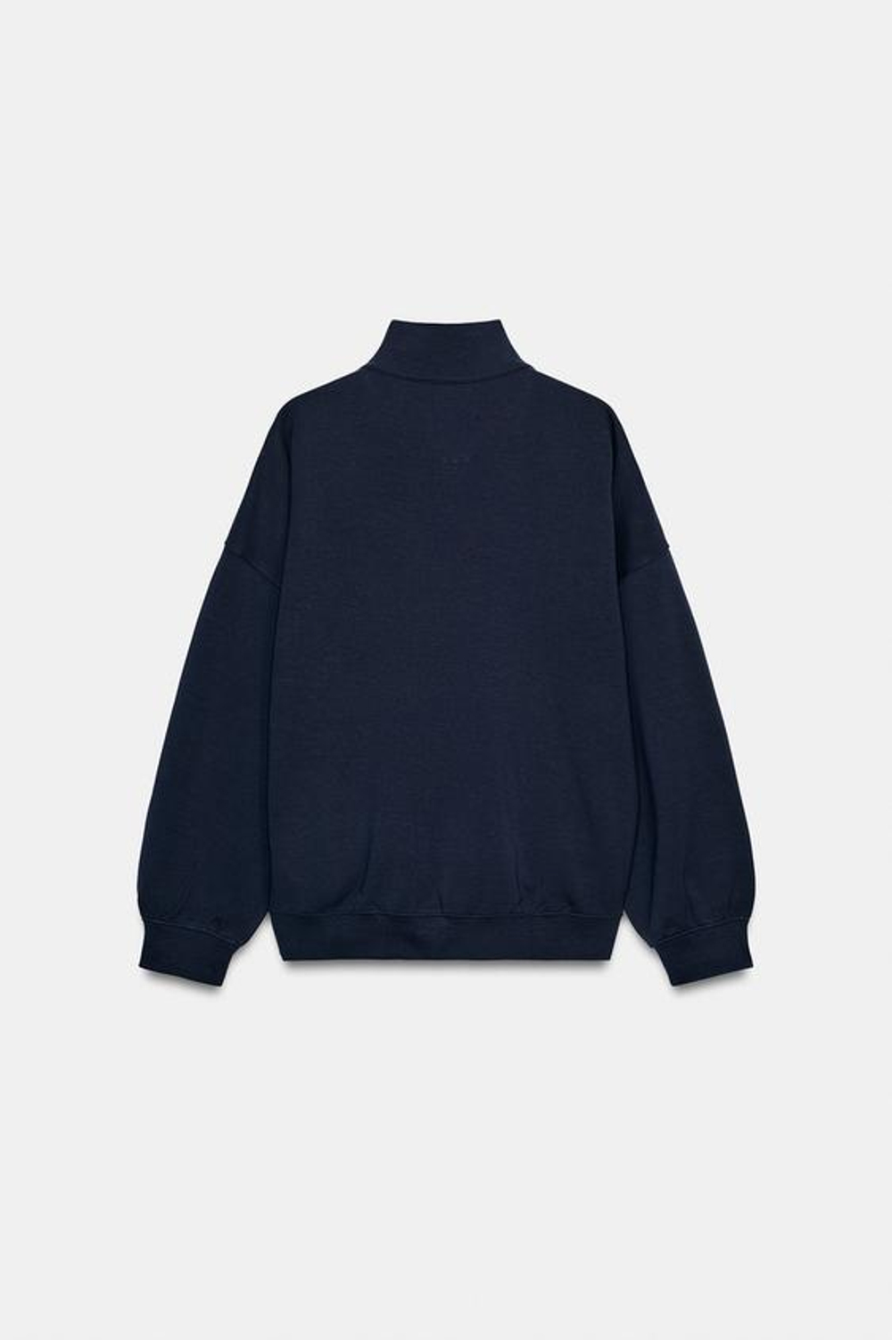 ZARA ТОЛСТОВКА ОВЕРСАЙЗ НА МОЛНИИ, МОРСКОЙ СИНИЙ