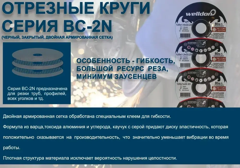 Welldon Abrasive Круг отрезной 355 x 3 x 25.4; A40