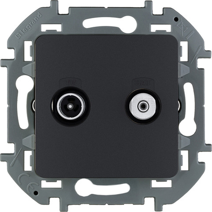 Розетка TV-SAT "звезда" - антрацит Inspiria Legrand