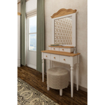 Стол туалетный Консолеа белый воск/антик