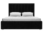Кровать интерьерная Афродита 160, Черный, Велюр, 113050