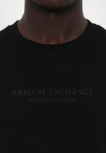Armani Exchange T-SHIRT REGULAR FIT - Футболка с принтом - Чёрный